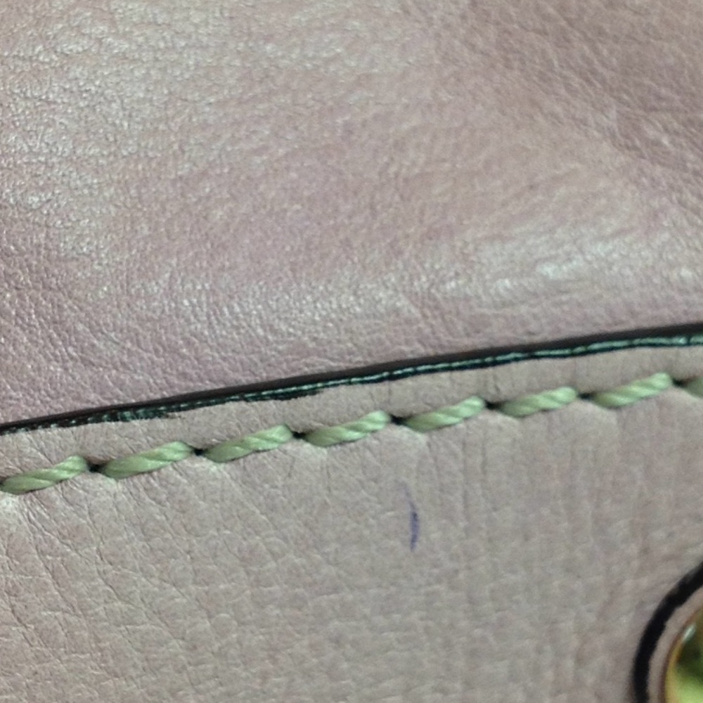 Coach Hampton pink pebbled leather satchel. - Picture 8 of 8